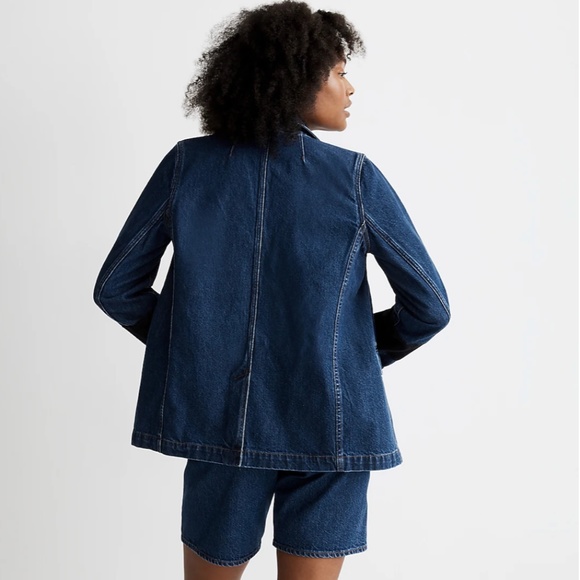 NWT Madewell by J.Crew Denim Blazer in Deardorff Wash Size S - Picture 4 of 4